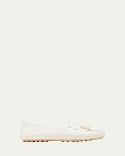 Loro Piana Dor Sole Loafers In White