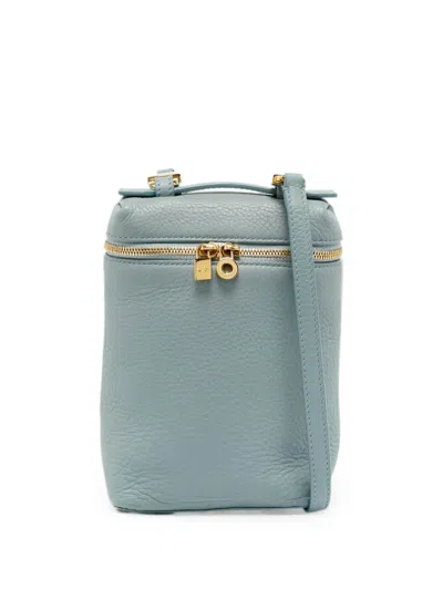 Pre-owned Loro Piana Leather Two-way Handbag In Blue