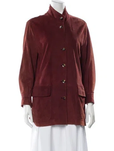 Pre-owned Loro Piana Leather Utility Jacket In Brown