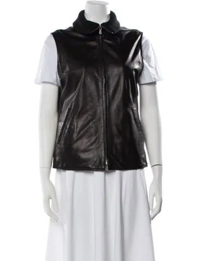 Pre-owned Loro Piana Leather Vest In Brown