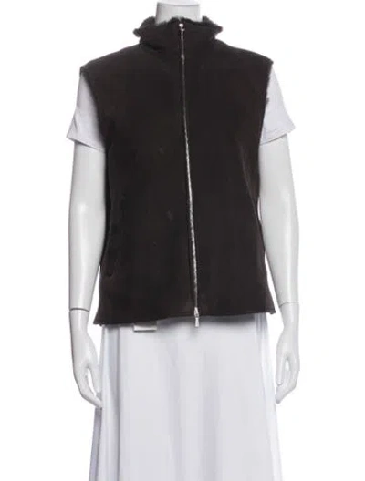 Pre-owned Loro Piana Leather Vest In Brown