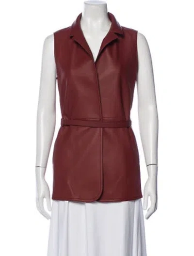 Pre-owned Loro Piana Leather Vest In Red