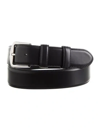 Pre-owned Loro Piana Leather Waist Belt In Black