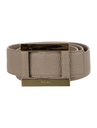 Pre-owned Loro Piana Leather Waist Belt In Neutrals