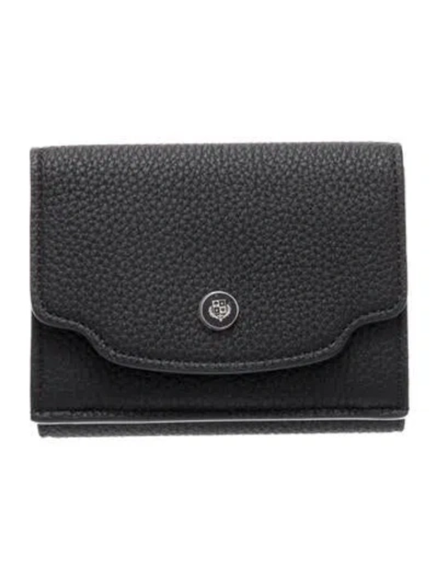 Pre-owned Loro Piana Leather Wallet In Black