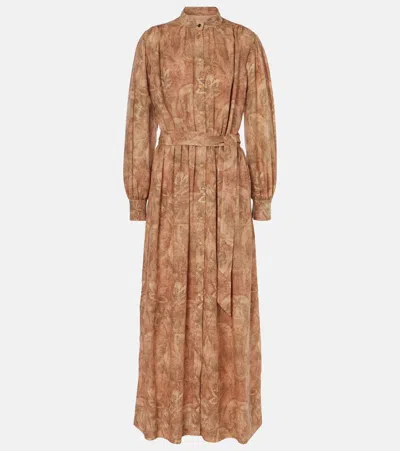 Loro Piana Leia Wool Shirt Dress In Neutrals