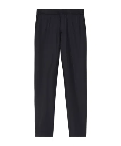 Loro Piana Breia Tapered Wool And Cashmere-blend Trousers In Blue