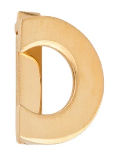 Pre-owned Loro Piana Letter C Shoe Charm In Gold
