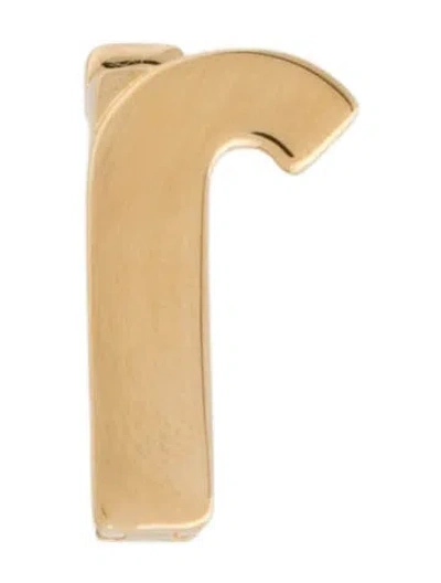 Pre-owned Loro Piana Letter J Shoe Charm In Gold