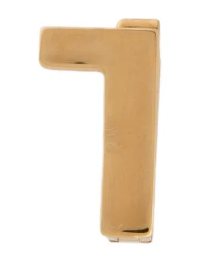 Pre-owned Loro Piana Letter L Shoe Charm In Gold