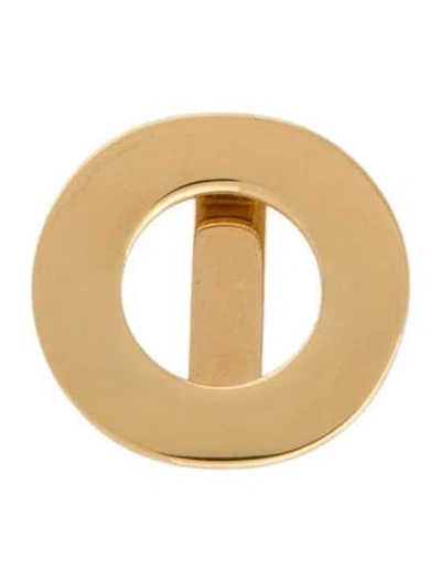 Pre-owned Loro Piana Letter O Shoe Charm In Gold