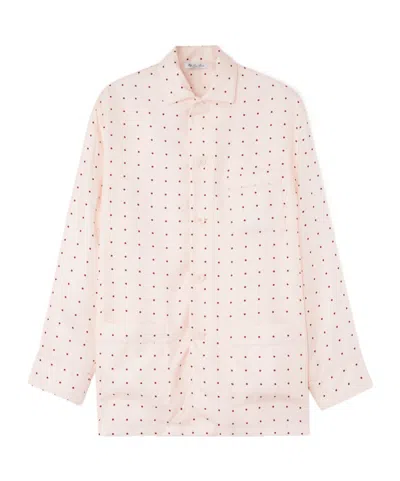 Loro Piana Lian Shirt In Mist Rose/deep Red