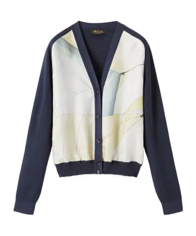 Loro Piana Libeccio Cardigan In Blue