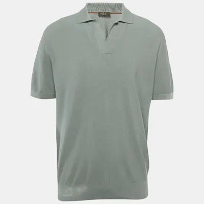 Pre-owned Loro Piana Light Blue Cotton Pique Polo T-shirt Xxl
