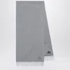 Loro Piana Light Grey Cashmere Scarf In Gray