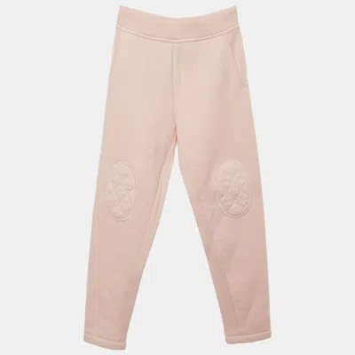 Pre-owned Loro Piana Light Pink Cashmere Padded Patch Detail Pants 4yrs