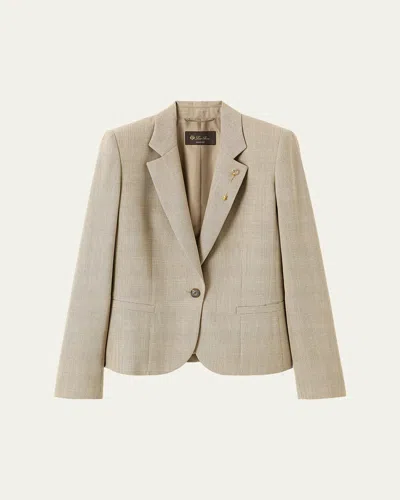 Loro Piana Lindy Single-breasted Jacket In Neutral