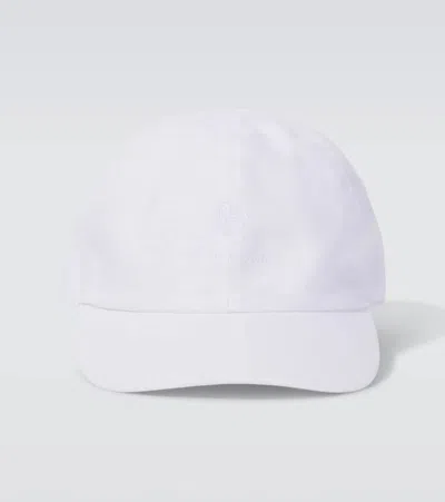 Loro Piana Linen Baseball Cap In White