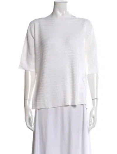 Pre-owned Loro Piana Linen Bateau Neckline Sweater In Neutral