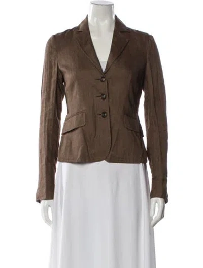 Pre-owned Loro Piana Linen Blazer In Brown