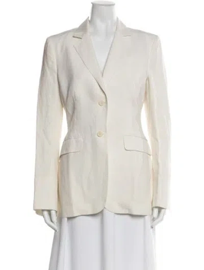 Pre-owned Loro Piana Linen Blazer In White