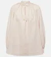 Loro Piana Linen Blouse In Clear Seashell