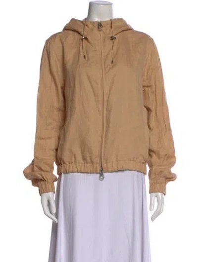 Pre-owned Loro Piana Linen Bomber Jacket In Neutral