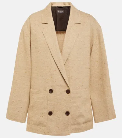 Loro Piana Linen, Cashmere, And Silk Jacket In Beige