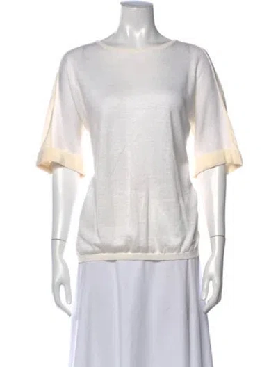 Pre-owned Loro Piana Linen Crew Neck Sweater In Neutrals