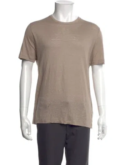 Pre-owned Loro Piana Linen Crew Neck T-shirt In Neutral