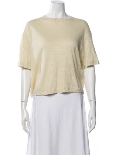 Pre-owned Loro Piana Linen Crew Neck T-shirt In Neutral