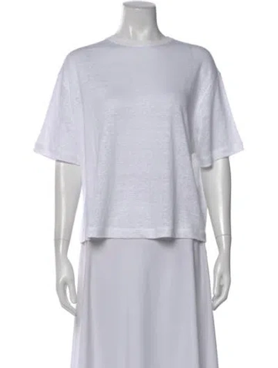 Pre-owned Loro Piana Linen Crew Neck T-shirt W/ Tags In Neutral