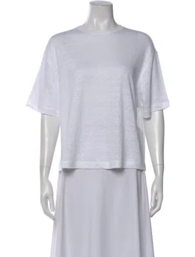 Pre-owned Loro Piana Linen Crew Neck T-shirt W/ Tags In Neutral