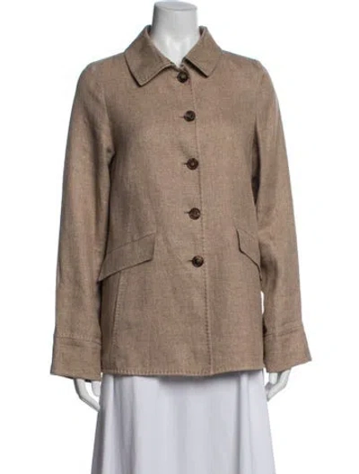 Pre-owned Loro Piana Linen Jacket In Brown