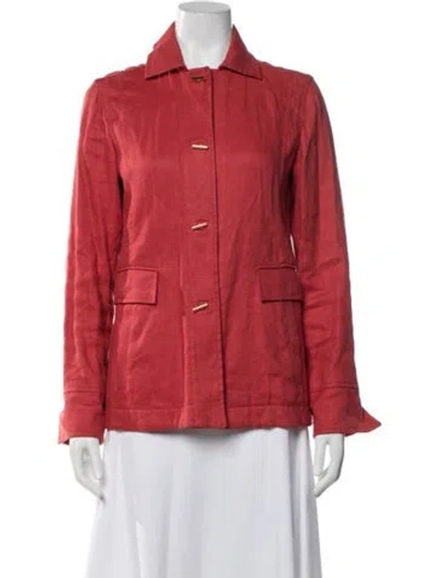 Pre-owned Loro Piana Linen Jacket In Red