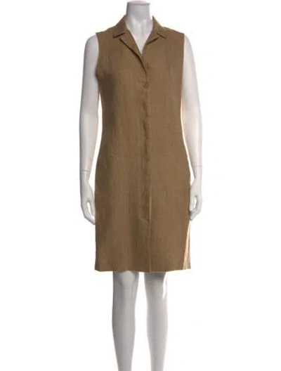 Pre-owned Loro Piana Linen Knee-length Dress In Neutral