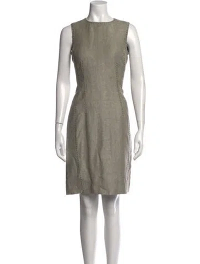 Pre-owned Loro Piana Linen Knee-length Dress In Neutrals