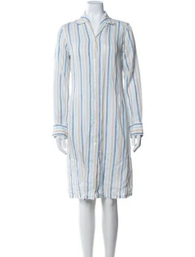 Pre-owned Loro Piana Linen Knee-length Dress In Neutrals
