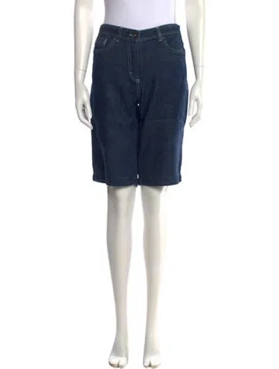 Pre-owned Loro Piana Linen Knee-length Shorts In Blue