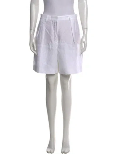 Pre-owned Loro Piana Linen Knee-length Shorts In White