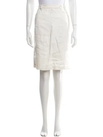 Pre-owned Loro Piana Linen Knee-length Skirt In Neutral