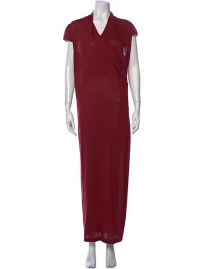 Pre-owned Loro Piana Linen Long Dress In Red