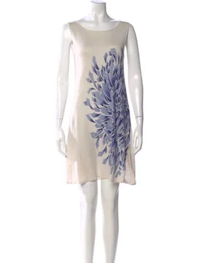 Pre-owned Loro Piana Linen Mini Dress In Neutral
