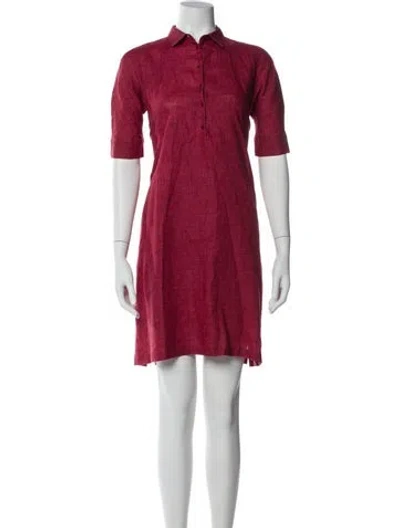 Pre-owned Loro Piana Linen Mini Dress In Red