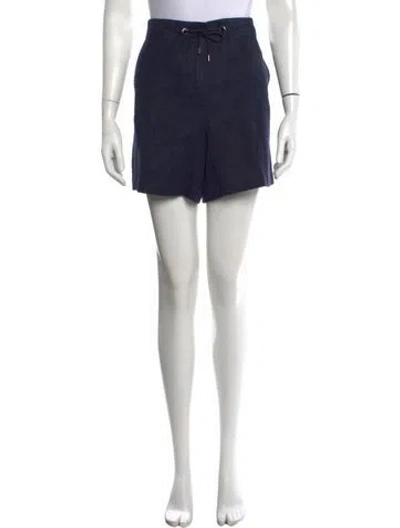 Pre-owned Loro Piana Linen Mini Shorts In Blue