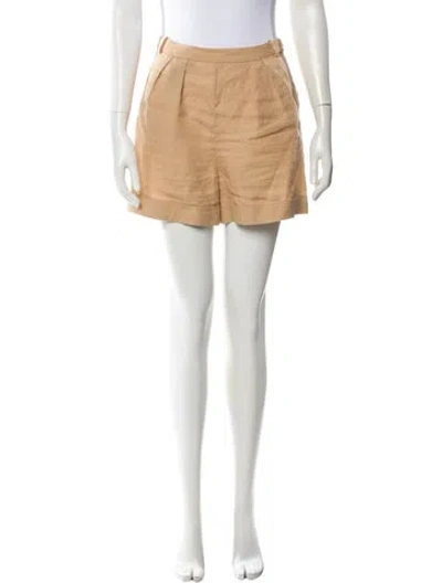 Pre-owned Loro Piana Linen Mini Shorts In Neutral
