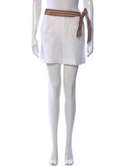 Pre-owned Loro Piana Linen Mini Shorts In Neutral