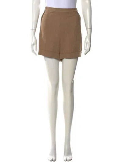 Pre-owned Loro Piana Linen Mini Shorts In Neutral