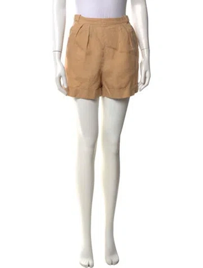 Pre-owned Loro Piana Linen Mini Shorts In Neutrals