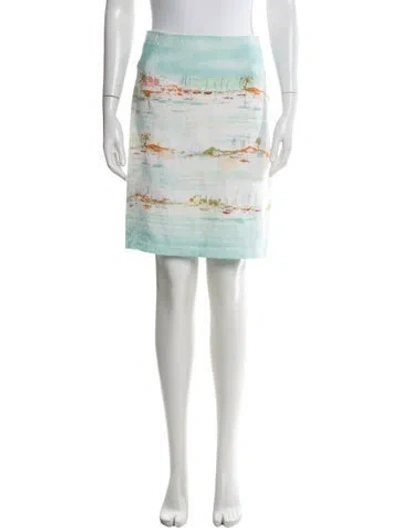 Pre-owned Loro Piana Linen Mini Skirt In White